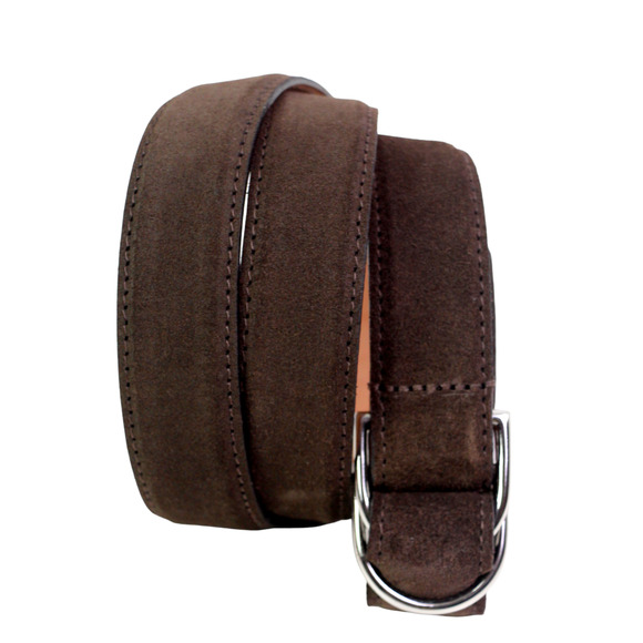 J. CREW BROWN REAL LEATHER SUEDE 1 1/8"Wd DRESS CASUAL WOMEN'S BELT Sz L/XL (85T - Picture 1 of 14